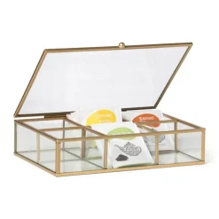 Theedoos - 20x15x5 cm - goud