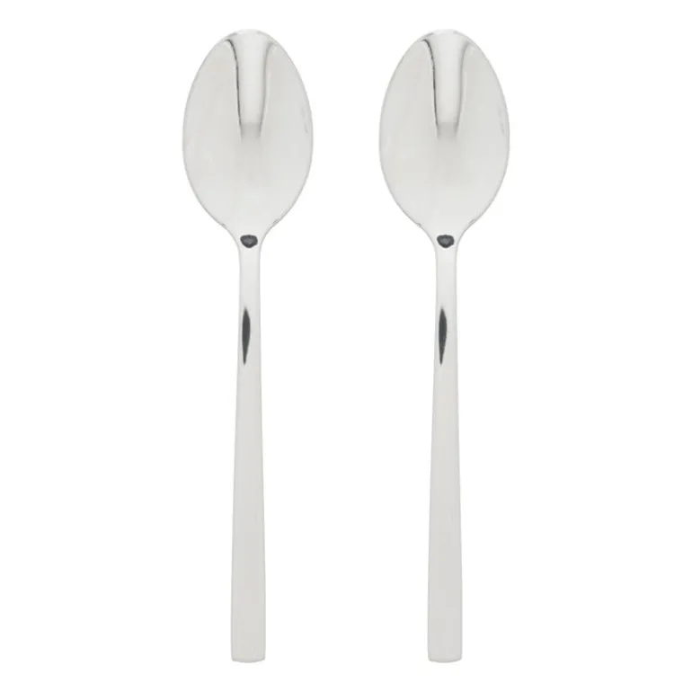 Theelepels - zilverkleurig - set van 2