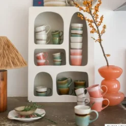 Theelepels groen - glas - set van 4