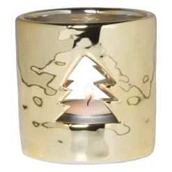 Theelichthouder goud - diverse varianten - ø7.8x7.6 cm