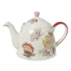 Theepot bloemen en vlinder - multikleur - 750 ml