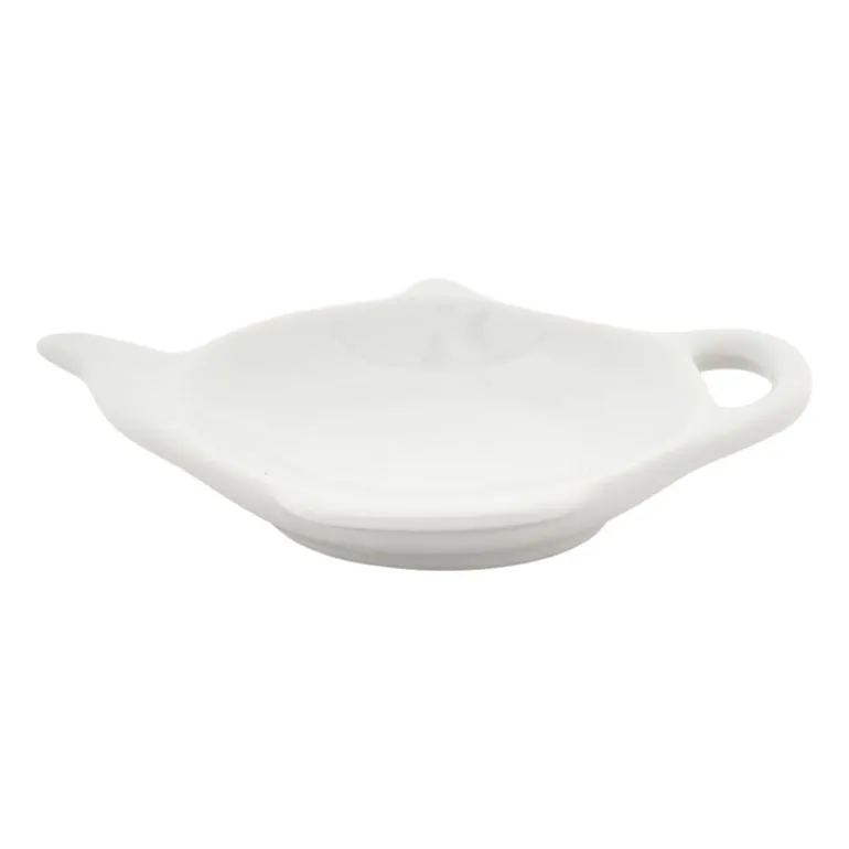 Theezakjeshouder - wit porselein