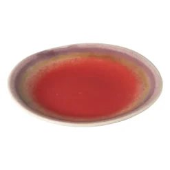 Theezakjeshouder Roots - rood/paars - ø10x1.5 cm