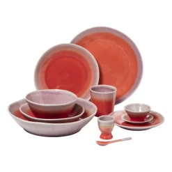 Theezakjeshouder Roots - rood/paars - ø10x1.5 cm