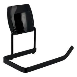 Toiletpapier houder easy lock - zwart - 12x9x10 cm