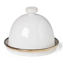 Toscane botervloot - wit - ø12x9 cm