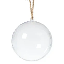 Transparante kerstbal - ø8 cm - set van 6