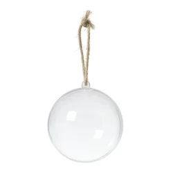 Transparante kerstbal - ø8 cm - set van 6