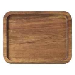 tray acacia klein - bruin - 14x18x1.5 cm