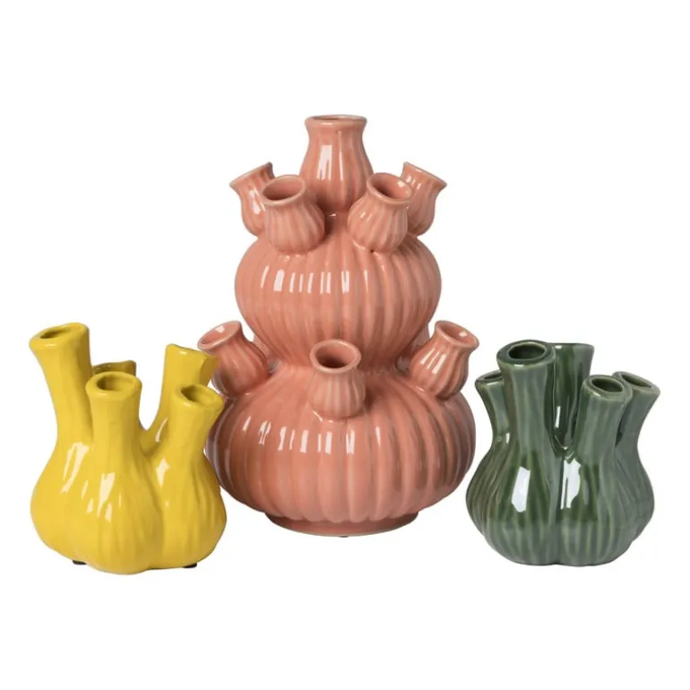 Tulpenvaas klein - geel - ø13.5x16 cm