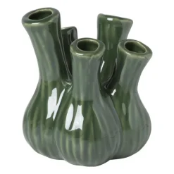 Tulpenvaas klein - groen - ø13.5x16 cm