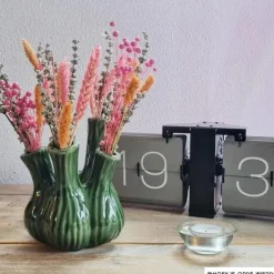 Tulpenvaas klein - groen - ø13.5x16 cm