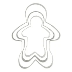 Uitsteekvormpjes gingerbread man - set van 3