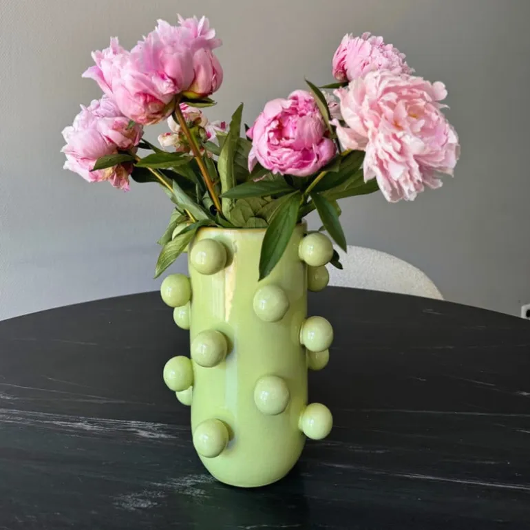 Vaas bollen - groen - ø19.5x26.5 cm