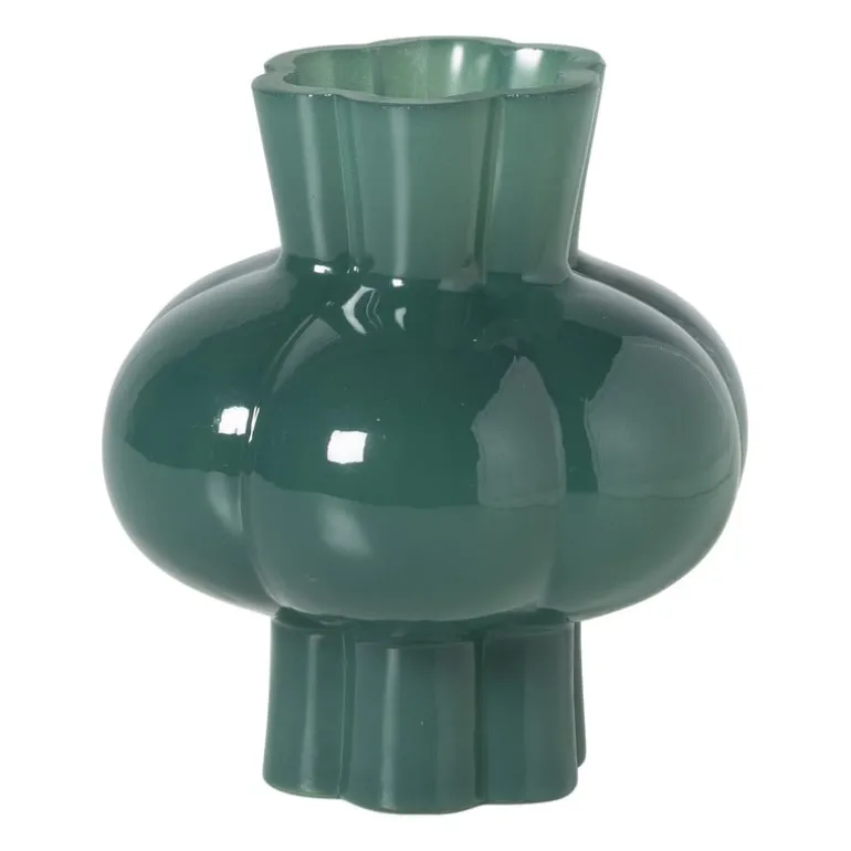 Vaas bolling - groen -ø11x12 cm