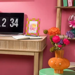 Vaas bolling - oranje - ø18x20 cm