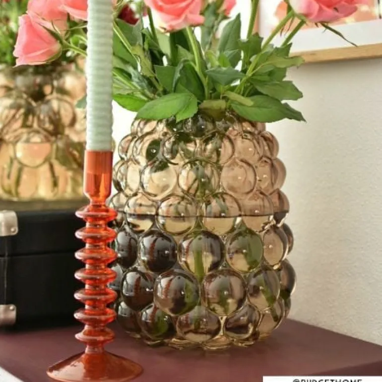 Vaas bubbels - grijs - ø21x25 cm