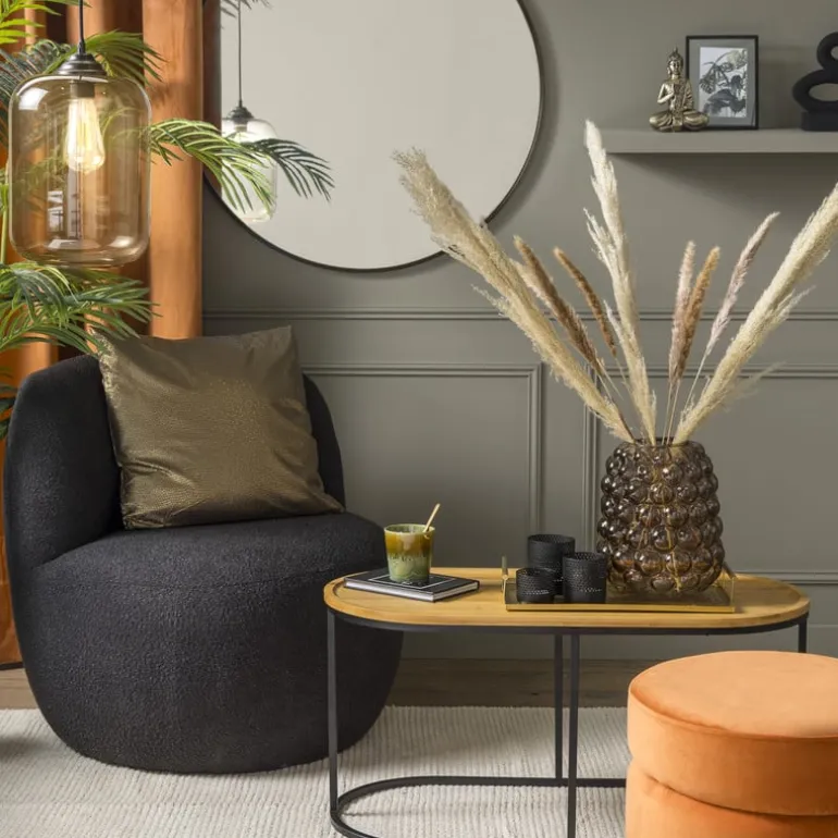 Vaas bubbels - grijs - ø21x25 cm