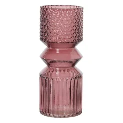 Vaas diabolo - roze - ø9.5x24.5 cm