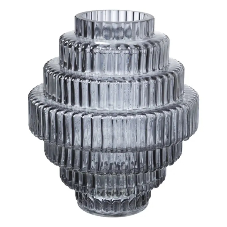 Vaas etages - grijs - ø15x18 cm