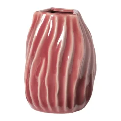 Vaas gedraaid - rood - ø13.4x17 cm