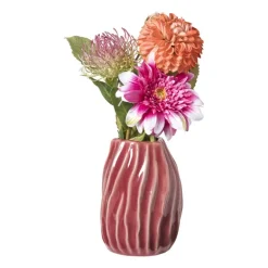 Vaas gedraaid - rood - ø13.4x17 cm