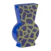 Vaas giraf - groen/blauw - 22.8x15.5x5.2 cm