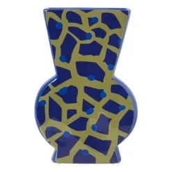 Vaas giraf - groen/blauw - 22.8x15.5x5.2 cm