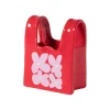 Vaas handtas Bianca - rood/roze - 17.5x14x8.5 cm