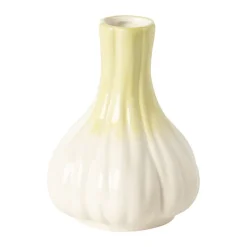 Vaas knoflook - beige/geel - ø11x14 cm