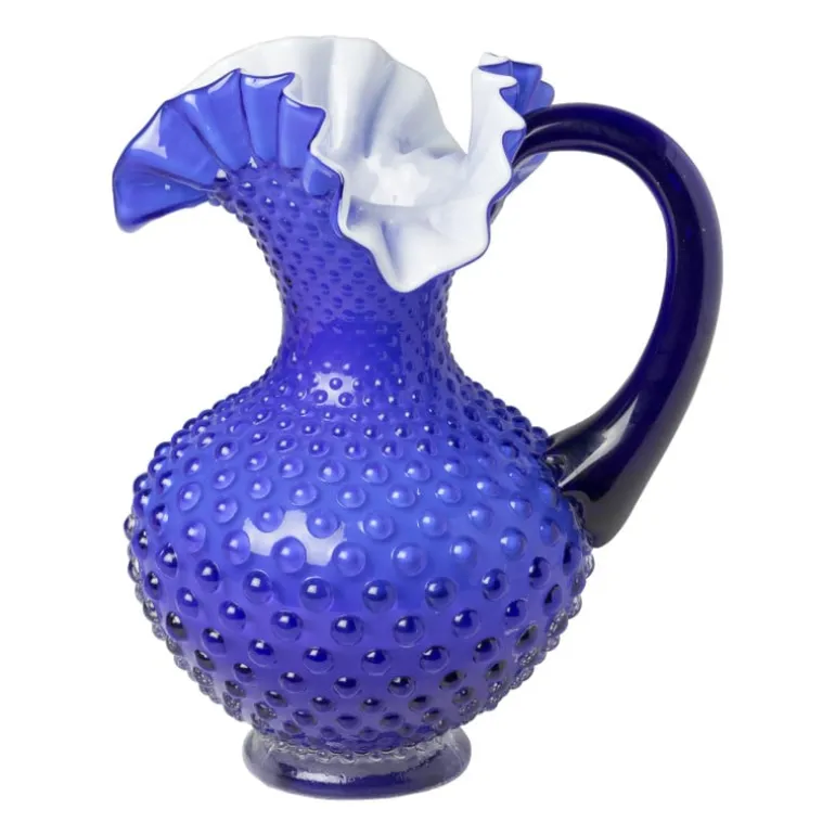 Vaas kruik - blauw - 15x13x20 cm