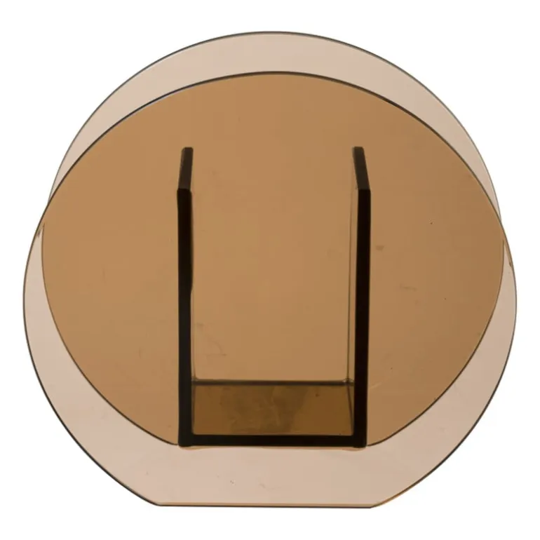 Vaas ovaal - bruin - 18x6x17 cm