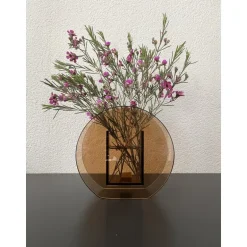 Vaas ovaal - bruin - 18x6x17 cm