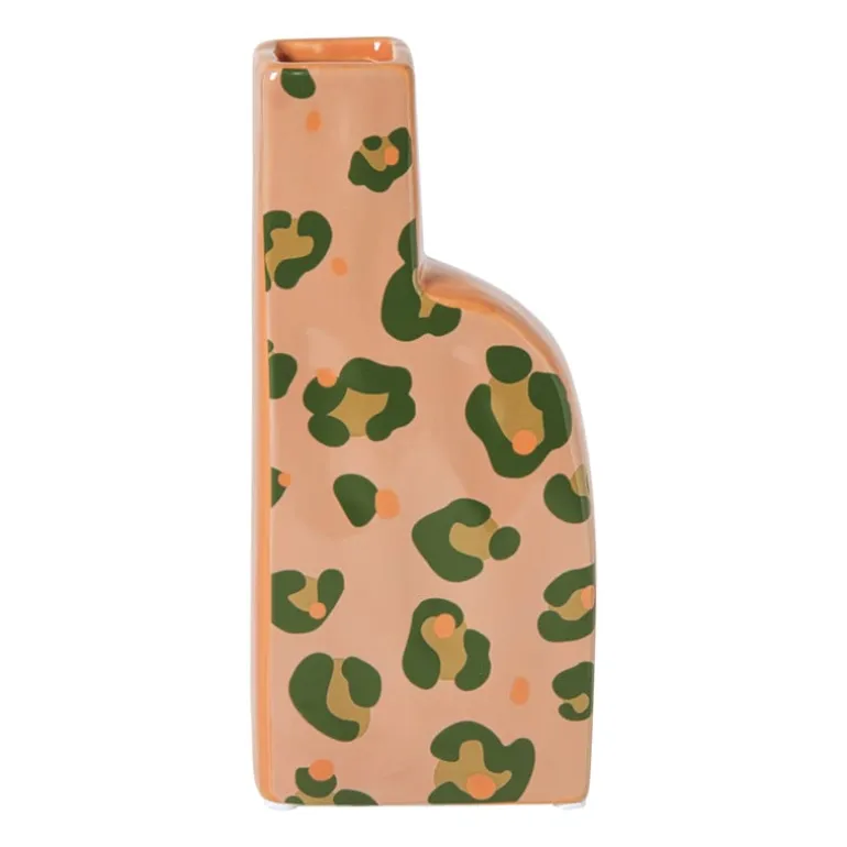 Vaas panter - roze - 23x10.5x5 cm