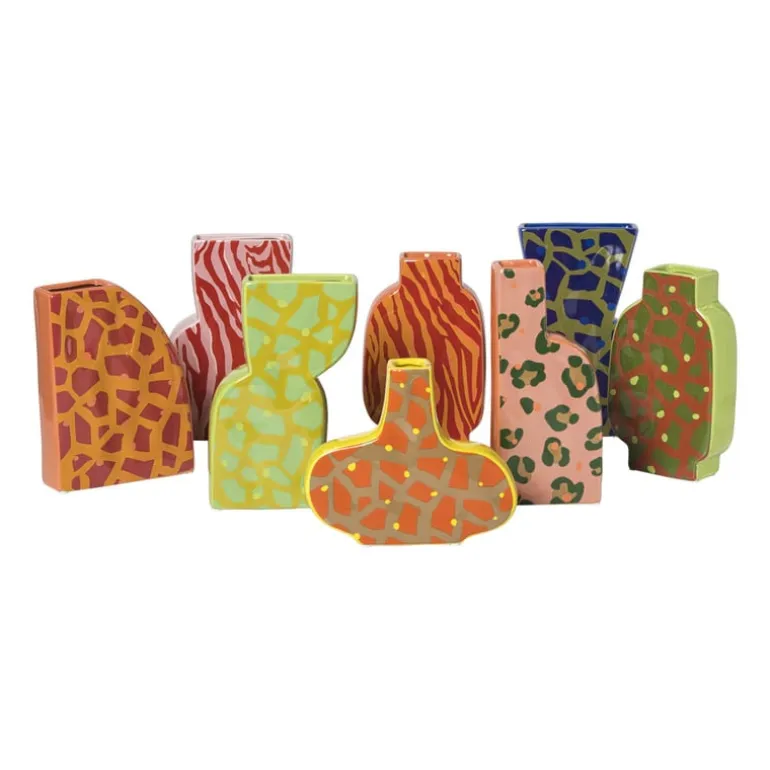 Vaas panter - roze - 23x10.5x5 cm