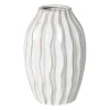Vaas ribbel - grijs - ø13.5x20 cm