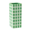 Vaas tegel groot - groen - 20x8x8 cm