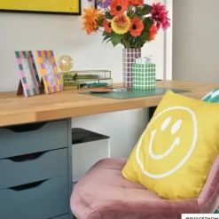 Vaas tegel groot - paars - 20x8x8 cm