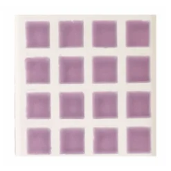 Vaas tegel klein - paars - 12x8x8 cm