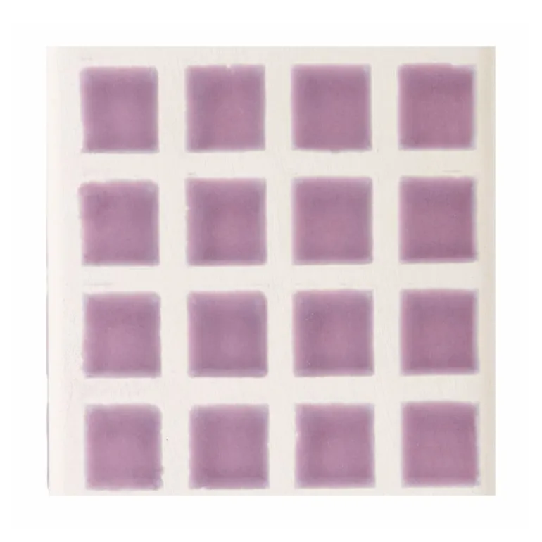 Vaas tegel klein - paars - 12x8x8 cm