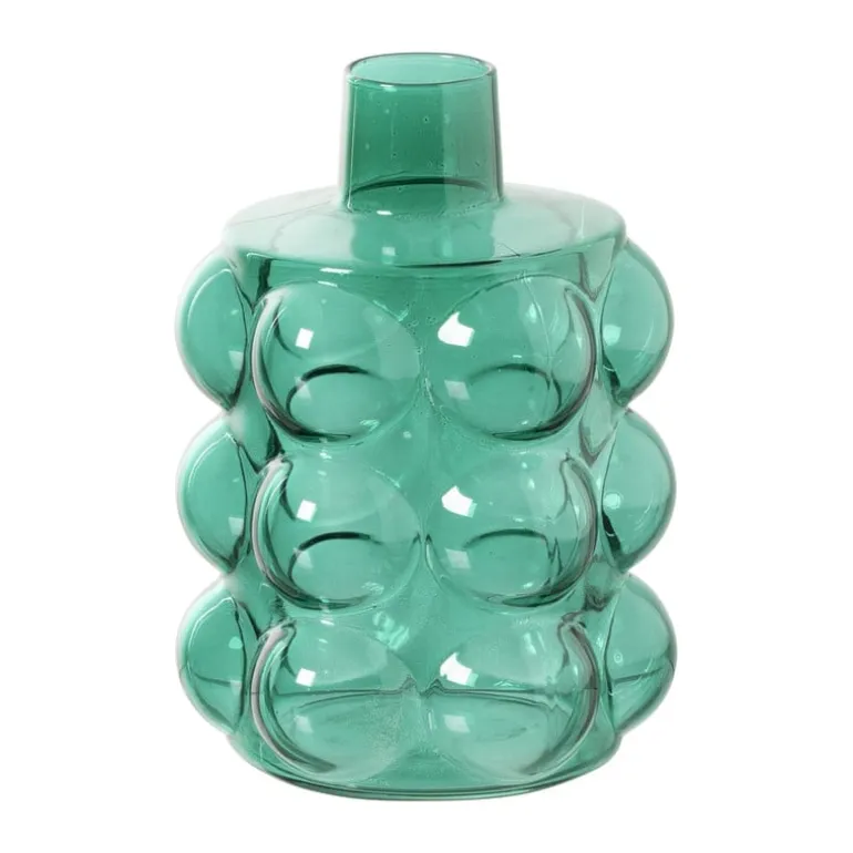 Vaas voor geurstokjes bubbels - groen - ø8.5x11.5 cm