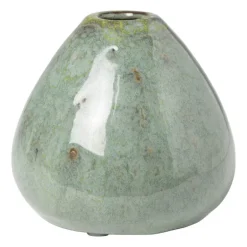 Vaasje groen - bol - ø9.5x9 cm
