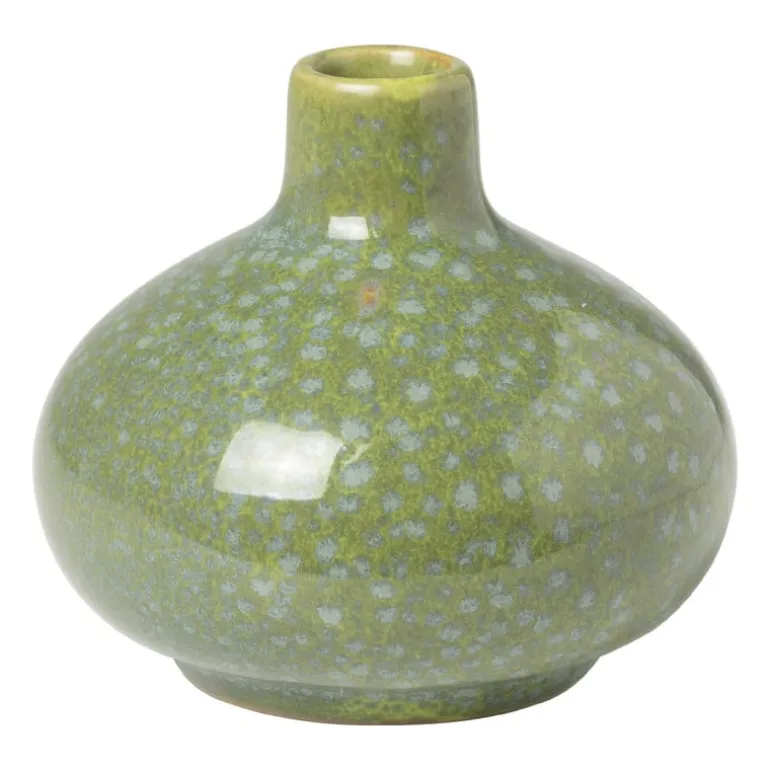 Vaasje groen - rond - ø9x9 cm