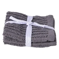 Vaatdoekjes - grijs - 20x20 cm - set van 2