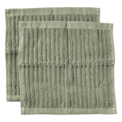 Vaatdoekjes - groen - 20x20 cm - set van 2