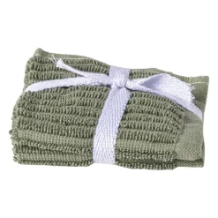 Vaatdoekjes - groen - 20x20 cm - set van 2