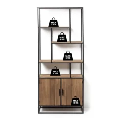 Vakkenkast Charlie met deuren - 170x73x33 cm