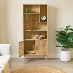 Vakkenkast Java met deuren - bruin - 170x70x33.5 cm