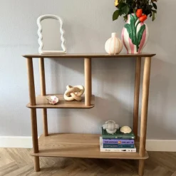 Vakkenkast Scandi laag - naturel - 75x75x30 cm