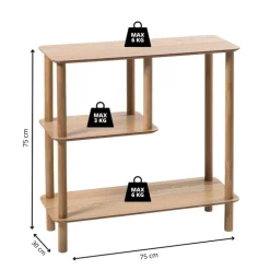Vakkenkast Scandi laag - naturel - 75x75x30 cm